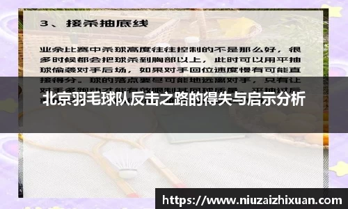 北京羽毛球队反击之路的得失与启示分析